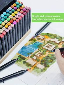 Double-Ended Colored Markers, 60/80/100/120/168 Colors, Suitable For Adult Artists For Drawing, Coloring, Sketching And Creating. A Suitable Birthday Gift. - one-size - View 6