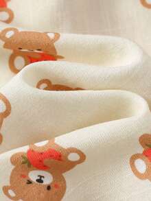 Cozy Pixies 女婴草莓图案针织软领短袖开衫和松紧腰裤两件套 - 彩色 - 查看 4