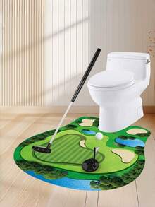 MINKOJA 厕所高尔夫游戏套装，迷你浴室推杆练习场，恶作剧礼物，送给爸爸、丈夫的趣味交换礼物，节日季生日礼物创意，必备单品 - 彩色 - 查看 5