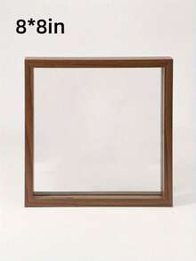 1个木质双面透明相框，适用于桌面摆放。有浅色和深色木纹可选。加厚高清亚克力透明面板。适合存放照片和植物标本。新款桌面装饰相框。 - 深木色 - 查看 11