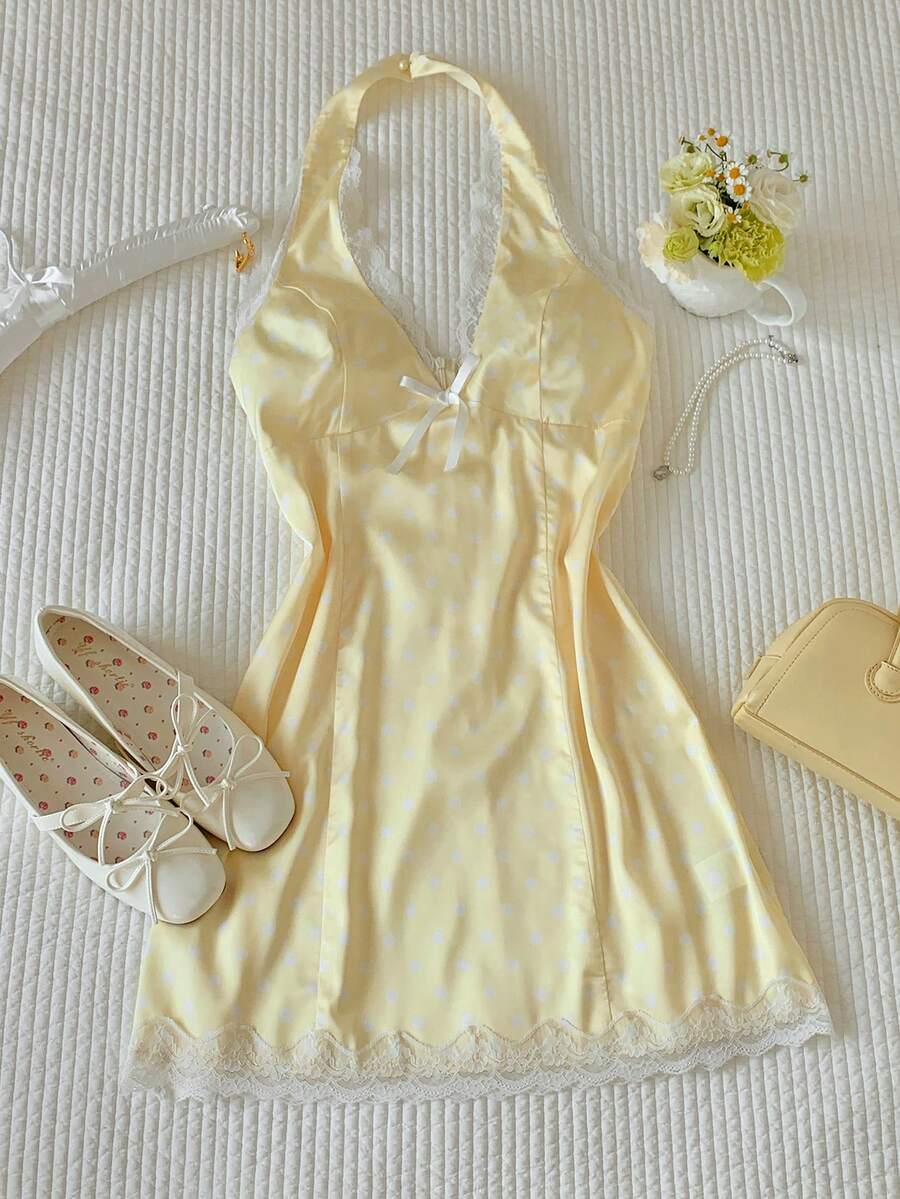 Comfortcana 女士纯色极简吊带迷你连衣裙 - 彩色 - 查看 1