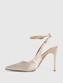 CUCCOO SZL Sexy Fashion Pointed Toe Transparent Fuchsia High Heel Pumps, Suitable For Party, Date Night, Spring Casual Outfit, Night Look Valentine's Day - Light apricot - View 9