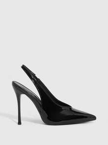 CUCCOO SZL Women's Elegant Pointed Toe High Heel Pumps For Commuting Valentine's Day - Black - View 2