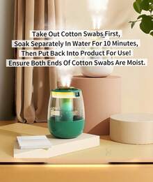 Large Capacity Ultra-Quiet Mist Humidifier With USB - Perfect For Bedroom & Office Desk, High Capacity, Ideal Humidifier For Home And Bedroom - Green - View 3