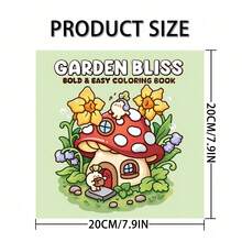 （7.9 * 7.9 英寸，24 页，单面印刷）1 本，以“幸福时刻”为主题的成人减压涂色书，图案精美，线条清晰，适合作为生日、复活节、父亲节等节日派对礼物，是放松身心的绝佳方式。 - 彩色 - 查看 2