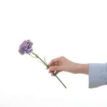 1 pieza/3 piezas/4 piezas Claveles artificiales Tallos de flores artificiales Flores de seda falsas para arreglos florales de funeral, ramos de boda, coronas de cementerio, manualidades DIY, Día de San Valentín, regalos, cumpleaños, graduación - Morado - Ver 4