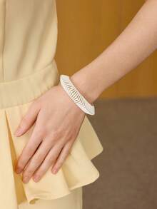 MOTF PREMIUM HANDMADE WHITE PU LEATHER CORD BRACELET - White - View 4