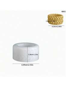 Silicone Molds For DIY Epoxy Resin Braided Twisted Rope Storage Boxes& Plaster Candle Jars - White - View 7