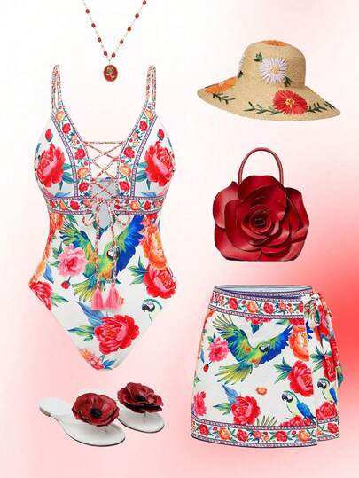 Swim Oasis 2026 New Spring/Summer 2 Pieces Women Swimsuit, One-Piece Sexy Backless Tummy Control Beach Set, European & American Style