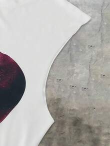 Manfinity EMRG 男士唇印圆领休闲百搭背心 - 白色 - 查看 5