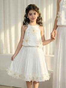 رمضان
قرقيعان 
فستان العيد جلابيات رمضان 
جلابيات       
جلابيه       
الملابس التقليدية العربية      
Abaya       جلابية       
قفطان        جراب Young Girl Elegant Sleeveless Shirt With 3D Applique, Spring/Summer, Young Girls Partywear - White - View 6