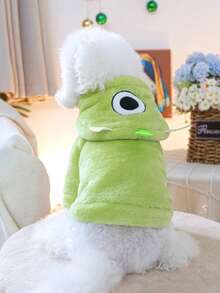 PETSIN 1 件通用柔软保暖怪物连帽运动衫服装，适合猫和狗