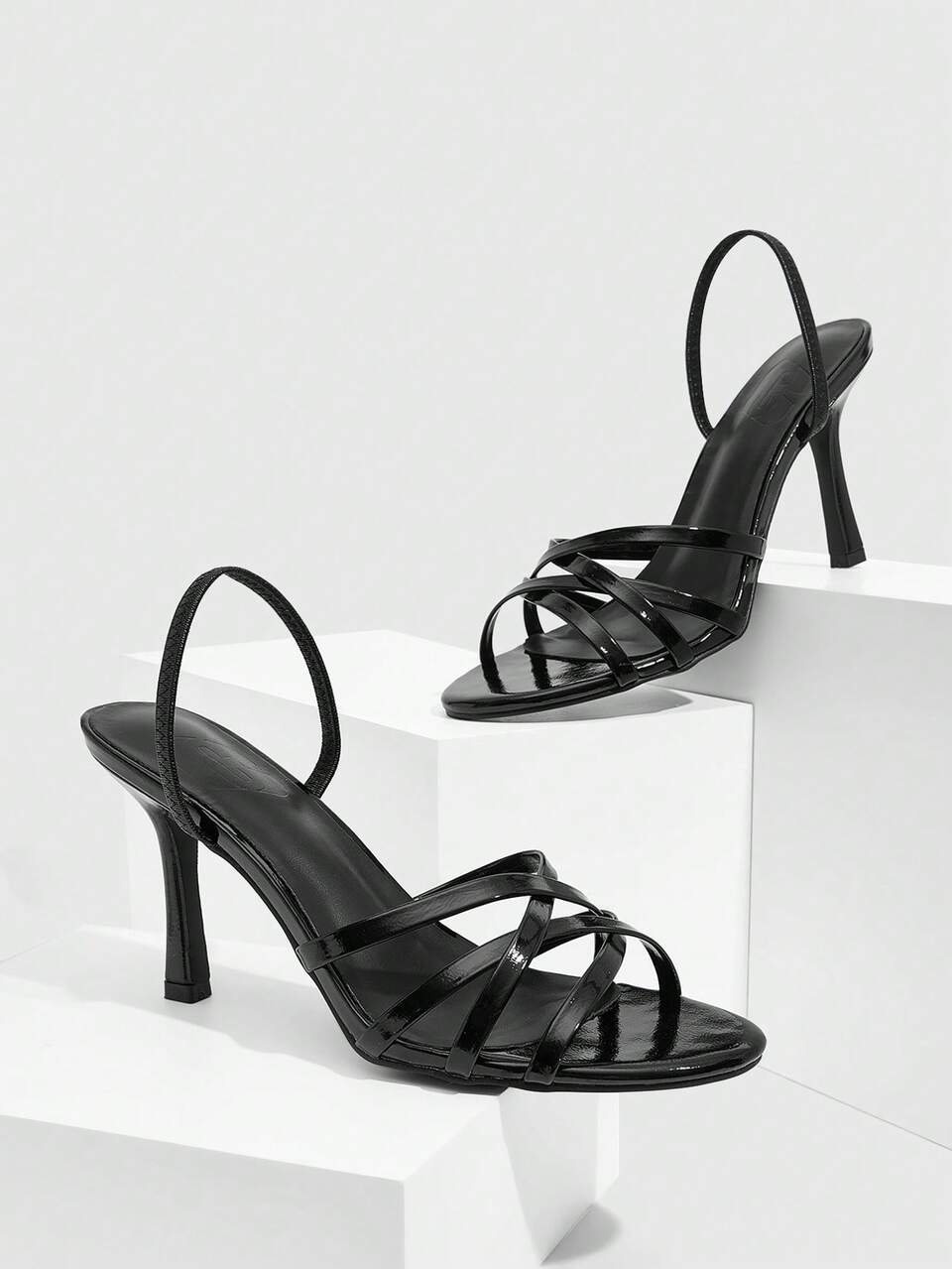CUCCOO SZL Women's Pointed Toe Criss-Cross Design Fashion High Heel Sandals Valentine's Day Prom Heels Summer Shoes
