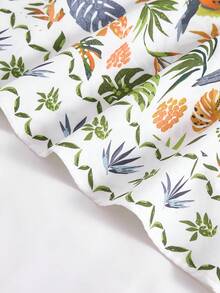 SHEIN 少女碎花吊带露背镂空连衣裙，饰有蝴蝶结 - 綠色 - 查看 6