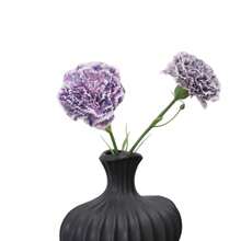 1 pieza/3 piezas/4 piezas Claveles artificiales Tallos de flores artificiales Flores de seda falsas para arreglos florales de funeral, ramos de boda, coronas de cementerio, manualidades DIY, Día de San Valentín, regalos, cumpleaños, graduación - Morado - Ver 3