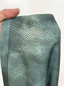 Coolane 女士春夏街头风锐舞派对日外出休闲运动扎染图案透气网眼宽松V领针织T恤，适合巴西圣帕特里克节 - 軍綠色 - 查看 7