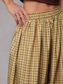 Hauture Spring Fashion New Plaid Loose Jogger Pants For Women - Multicolor - View 6