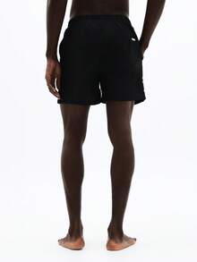 SUMWON Men's Board Shorts With Flame Gothic Text Graphics Summer Beach Swimming Trunks Elastic Waistband Side Pockets Vacation Swimwear - Black - View 2