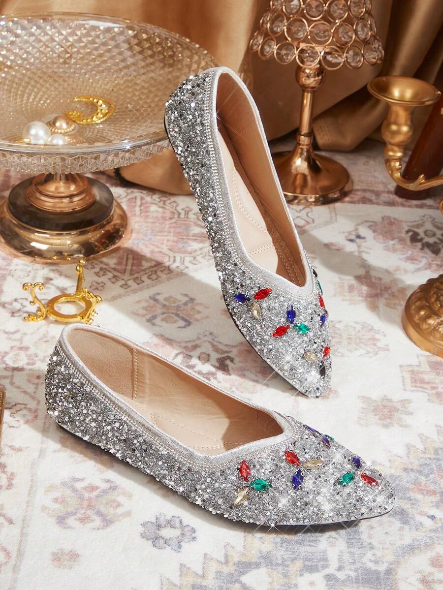 CUCCOO TILAWA Women Flats - Silver 1 - View 1