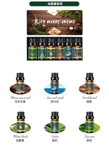 6pcs Aromatherapy Essential Oil Set, Plant Scented, Include, Candle, Aroma Stone, Humidifier, Car & Refill Oil - Multicolor - View 3