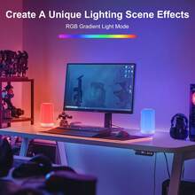 创意室内 RGB 环境灯 - 一种新型照明设备，适用于床头夜灯、卧室、阳台、酒吧和派对；户外露营台灯/夜灯。 - 多色 - 查看 4
