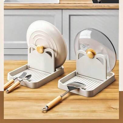 1 cái giá đựng nĩa, thìa, nắp chảo đa năng, giá đựng dao kéo gấp gọn, dụng cụ nấu ăn tiện lợi cho nhà bếp, quà tặng Giáng sinh