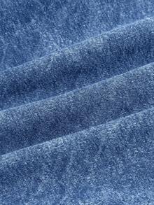 Soleia 女士休闲牛仔短裤，蓝色 - 中等水洗藍 - 查看 12