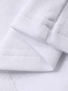 Hapijoa Tight Square Neck Cropped Short Sleeve Inner Layer T-Shirt For Teen Girls - White - View 7
