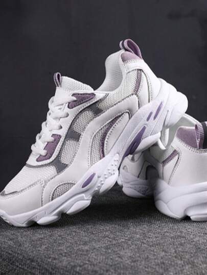 Vate 女士休闲运动厚底运动鞋，时尚户外百搭