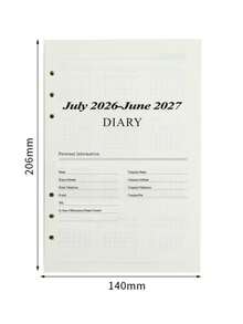 1 Tờ Lịch Anh 2026 Khổ A5, 176 Tờ/352 Trang, Sổ tay lập kế hoạch hàng ngày 365 ngày, Sổ tay quản lý thời gian, Phù hợp với năm 2026, Dùng làm đồ dùng học tập, Trở lại trường - Giấy rời khổ A5 (trang bên trong sổ kế hoạch năm 2026) - Xem 9