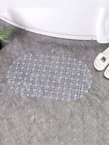 1pc Non-Slip Bathtub Mat, Medium Anti-Slip Shower Mat With Suction Cups And Drain Holes Transparent Bathroom Anti-Slip Mat Shower Room Floor Mat With Suction Cup, Toilet Waterproof Mat, Mildew-Proof And Antibacterial Shower Mat, Suitable For Shower Room, Bathtub, Toilet, Bathroom Anti-Slip Mat - Multicolor - View 6