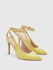 CUCCOO BIZCHIC New Versatile Pointed Toe Women's High Heels For Christmas Spring Shoes - Light yellow - View 7