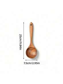 1 件 - 相思木勺铲；弯柄长柄饭勺、漏勺、勺叉、汤勺、铲子、油勺；木桶；7 把勺铲；一个木桶 - 棕色 - 查看 9