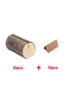 10 chiếc giá đỡ thẻ gỗ mộc mạc, giá đựng số bàn, giá đựng thiệp ghi nhớ cho tiệc cưới, Giáng sinh. - Nhiều màu - Xem 10