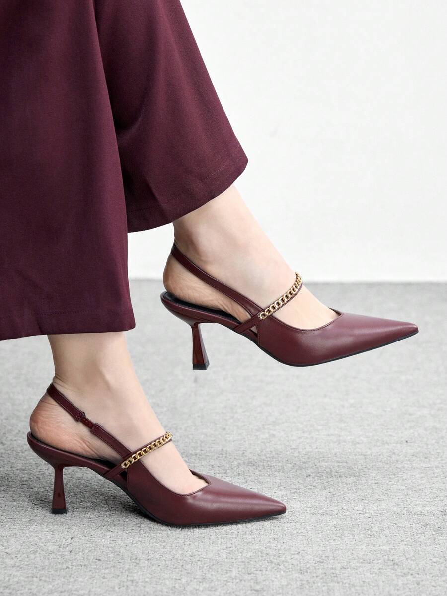 CUCCOO BIZCHIC 女士高跟鞋 - 酒紅色 - 查看 1