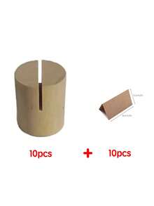 10 chiếc giá đỡ thẻ gỗ mộc mạc, giá đựng số bàn, giá đựng thiệp ghi nhớ cho tiệc cưới, Giáng sinh. - Nhiều màu - Xem 22