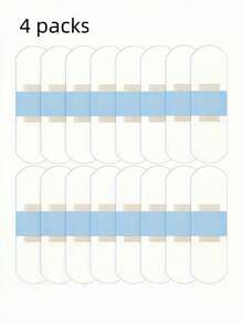 Multi-Use Transparent Elastic Tape 50pcs - Waterproof For First Aid Wound Dressing & Halloween FX Makeup, PE Material - White - View 13