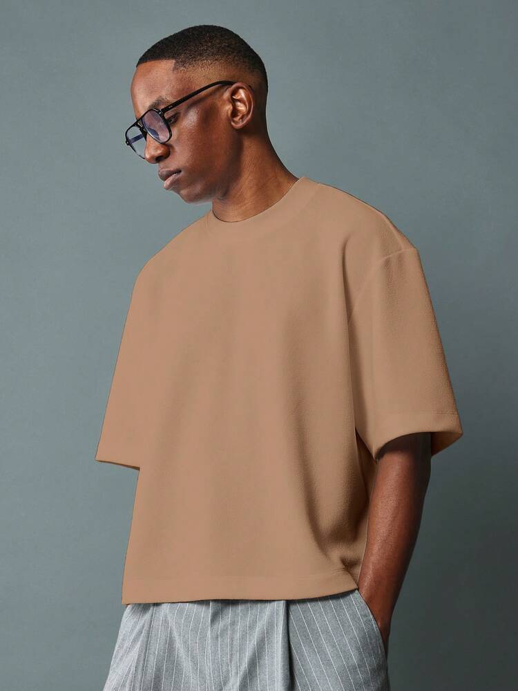 Oversized Crop Fit Kurzarm-T-Shirt