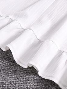 Serisse Kids Tween Girl Fashionable Elegant Round Neck Sleeveless Top And Wide Leg Pants Set - Apricot - View 5