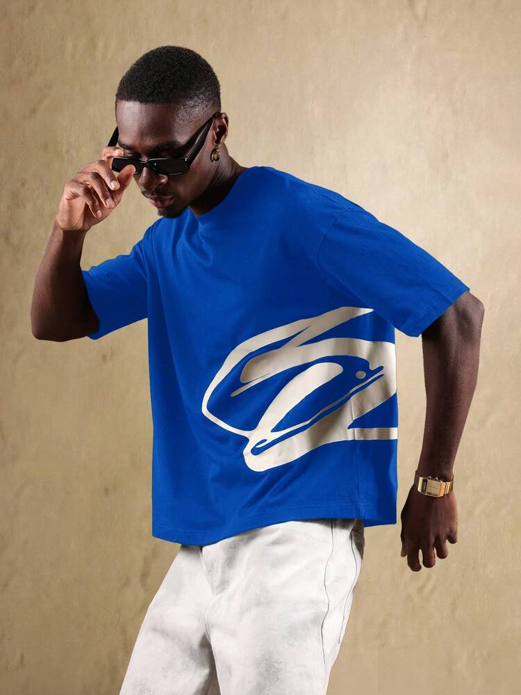 Short Sleeve Tee With Large Logo Print