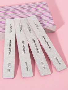 25pcs Nail Files, 100/180 Grit Sandpaper Nail Files, 10pcs Professional Washable Double-Sided Coarse Foot File, Heavy Duty, For Acrylic Nail Removal, Pedicure Manicure Tools - Multicolor - View 2