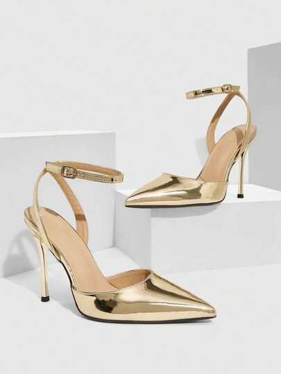 CUCCOO SZL Women's Fashion Pointed Toe Ankle Strap Stiletto High Heel Pumps, Suitable For Commuting, Dating, Party, Wedding And Other Occasions For Christmas