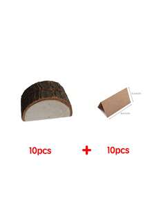 10 chiếc giá đỡ thẻ gỗ mộc mạc, giá đựng số bàn, giá đựng thiệp ghi nhớ cho tiệc cưới, Giáng sinh. - Nhiều màu - Xem 12