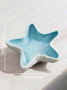 3pcs/1pc 5.51*2.36*2.76 Inch Sky Blue Shell Shaped Jewelry Tray & Key Bowl, Ceramic Jewelry Storage Tray. Birthday Gift, Graduation Gift - Multicolor - View 8