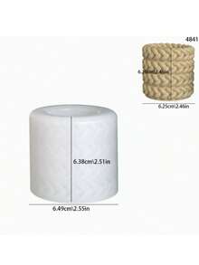Silicone Molds For DIY Epoxy Resin Braided Twisted Rope Storage Boxes& Plaster Candle Jars - White - View 9