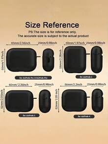 苹果图案半透明可爱3D保护壳，适用于 Pro 3/Pro 2/3代蓝牙耳机，兼容 2/4代 - 紅色 - 查看 3