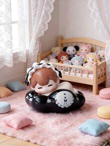 POKOJA LAND 盲盒（非毛绒填充），1个“云之梦境”系列盲盒人偶，天空主题圆形人偶，包含12款常规款式、2款配色和1款隐藏惊喜，收藏级艺术玩具，以云朵为底座，点缀月亮，采用柔和的粉彩色调。 - 潮玩盲盒 - 查看 9