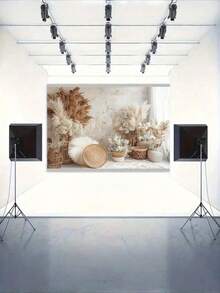 1pc Boho Style Brown Background Banner,Suitable For Parties, Birthdays, The Perfect Birthday Gift, Multi-Size Selection, Party Photo Background, Easy To Hang, Perfect For Indoor/Outdoor Celebrations, Birthday Parties, Holiday Decorations, Indoor And Outdoor Garden Decorations - Multicolor - View 5