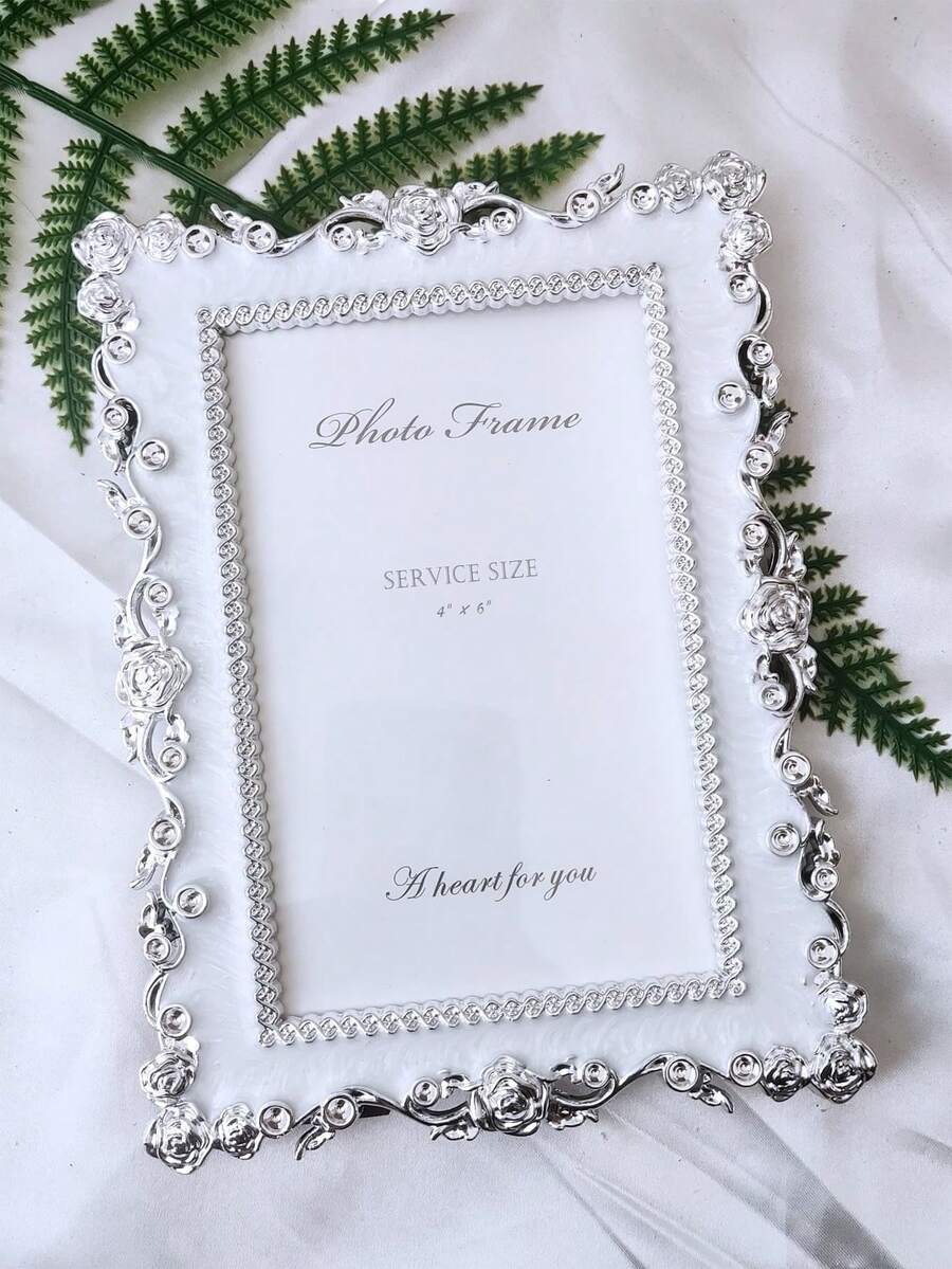 1/2-PCS Carved Plastic Photo Frame; Picture Random - Multicolor - View 1