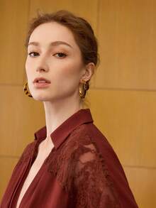 MOTF PREMIUM LEOPARD PRINT HOOP EARRINGS, RETRO CHIC EXAGGERATED EAR CLIPS EARRINGS FOR WOMEN